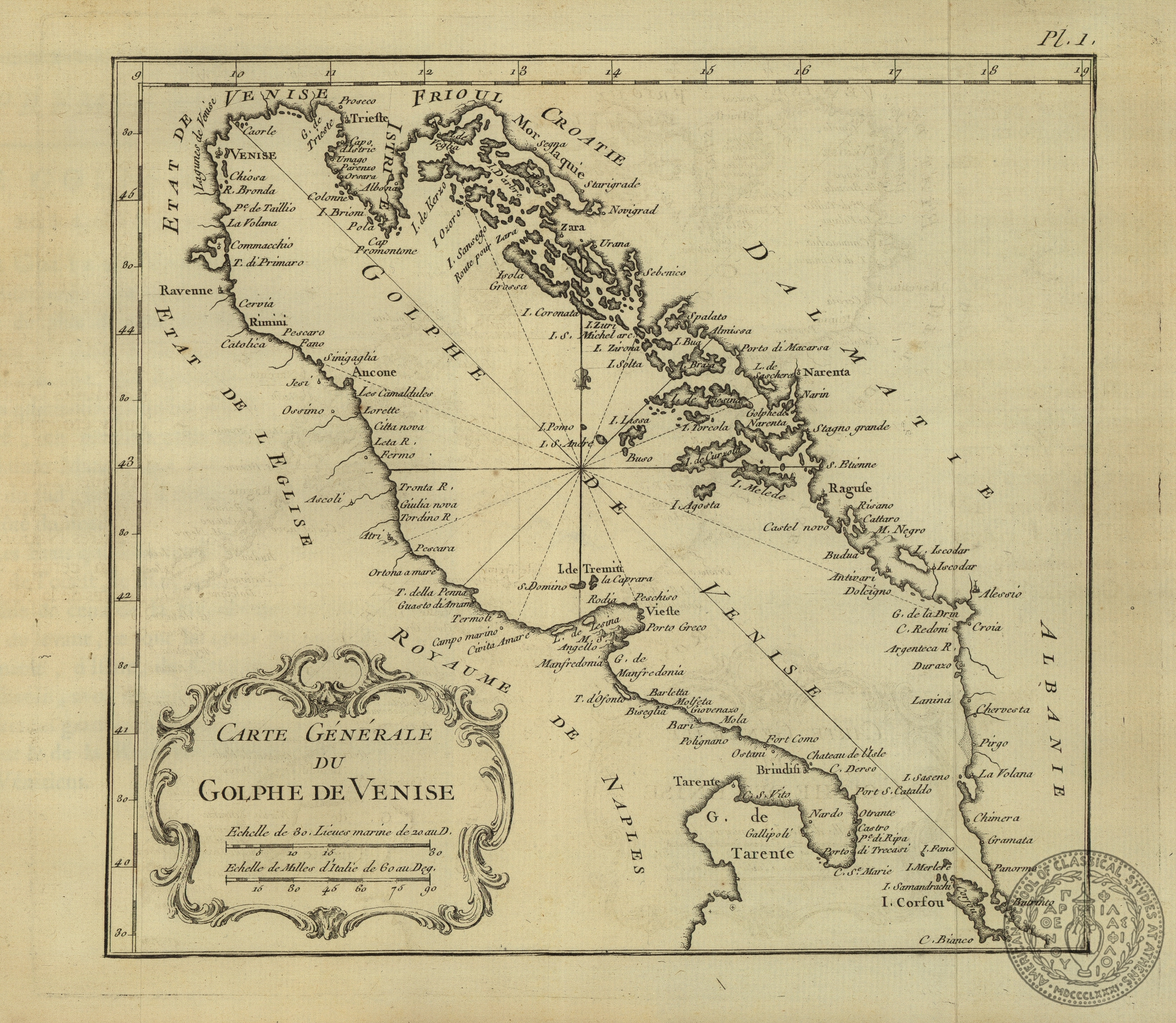 Carte generale du golphe de Venise